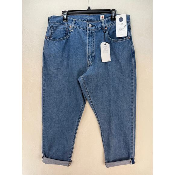 LEVI'S JAPANESE FABRIC SIZE 34/27 HIGH RISE BOYFRIEND DENIM JEANS